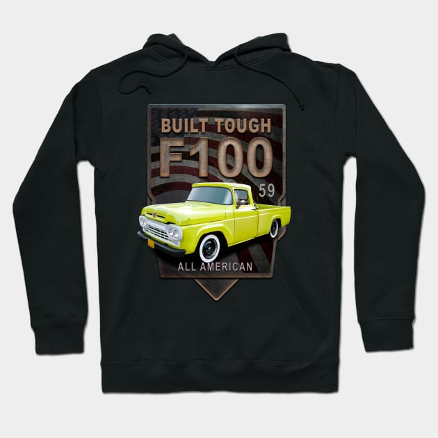 F100 1959 American Pickup Hoodie by hardtbonez